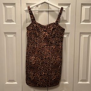 ZARA leopard print mini dress. Size XL.